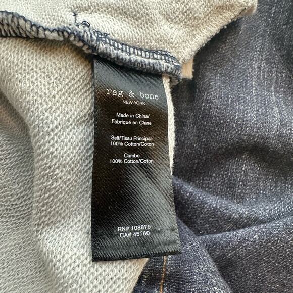 Rag & Bone Miramar Jogger Printed Sweatpants Faux Denim Size XS Blue - Picture 11 of 12